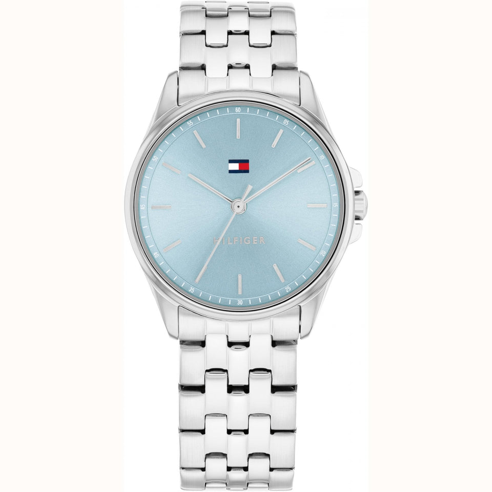 Tommy Hilfiger Ladies 30mm Blue Dial Stainless Steel Watch