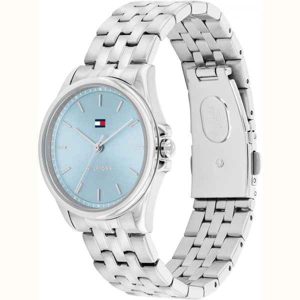 Tommy Hilfiger Ladies 30mm Blue Dial Stainless Steel Watch