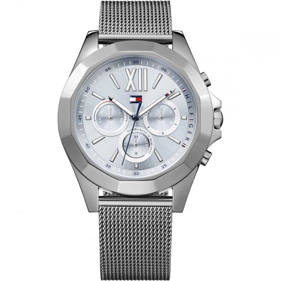 Tommy Hilfiger Ladies Chelsea 38mm Blue Dial Mesh Bracelet Watch