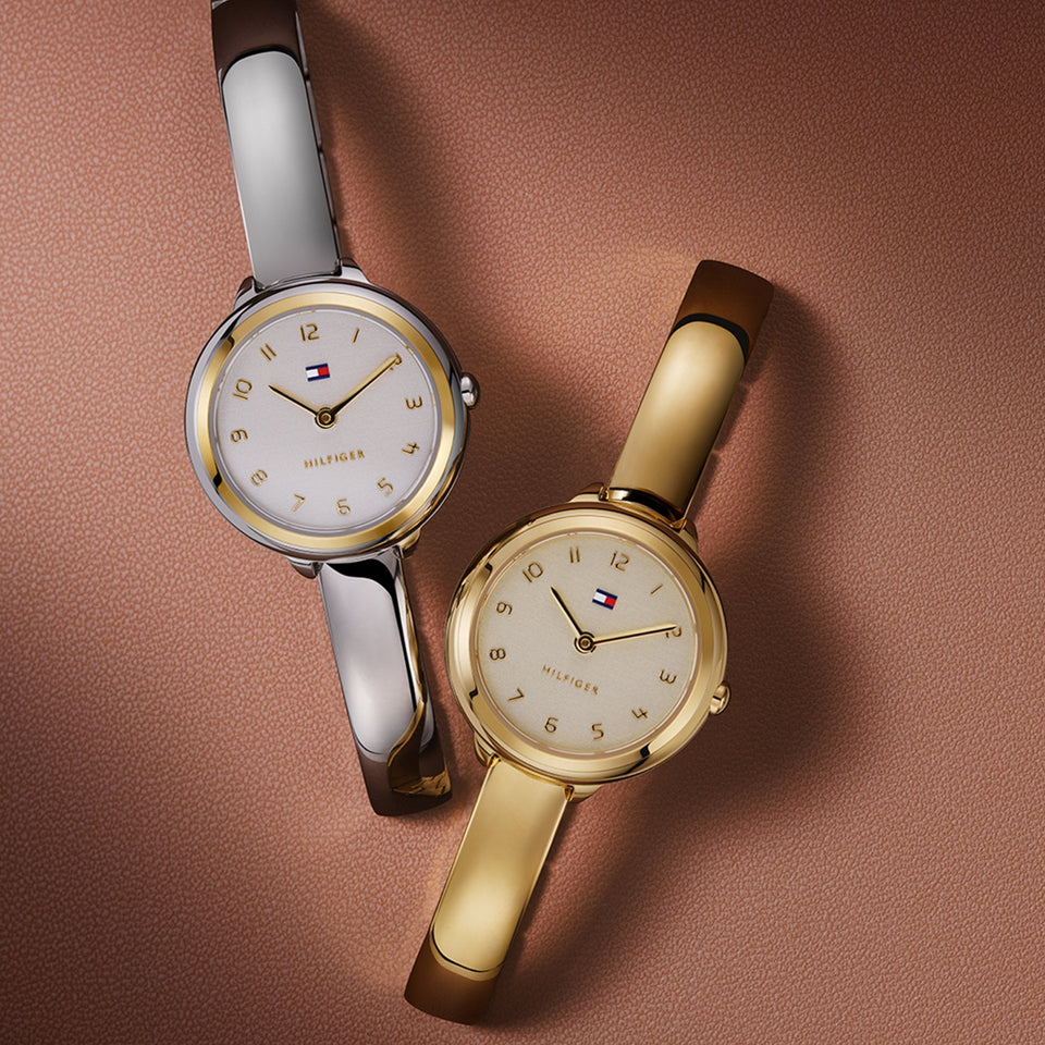 Tommy Hilfiger Ladies Demi Gold Plated Bangle Watch