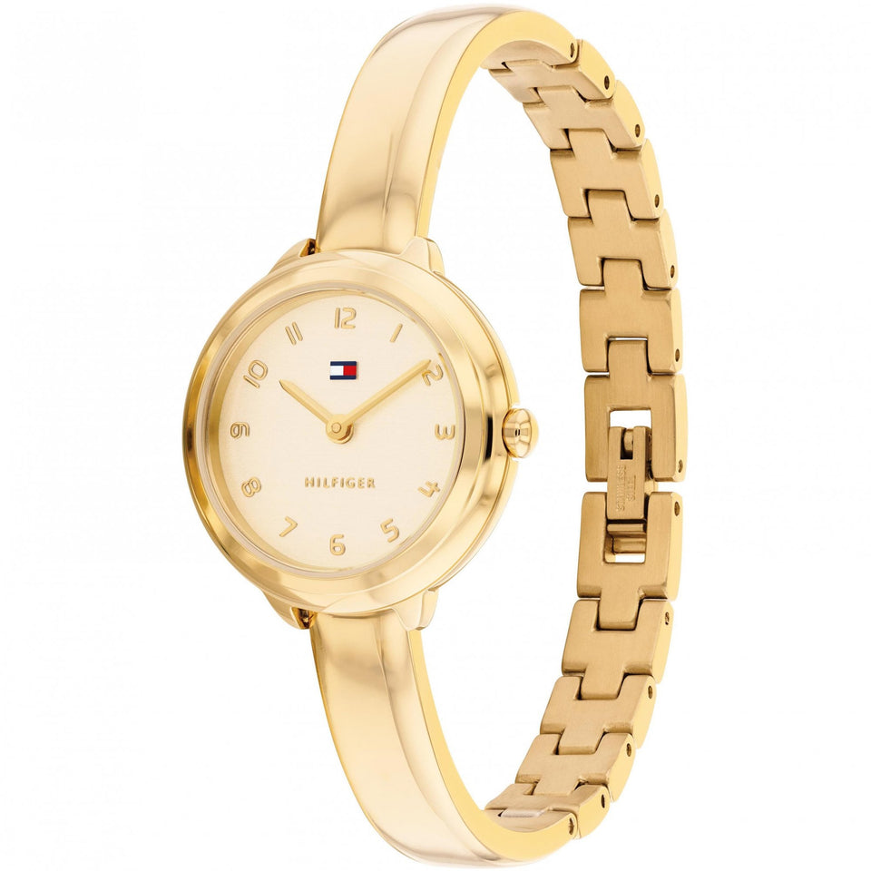 Tommy Hilfiger Ladies Demi Gold Plated Bangle Watch