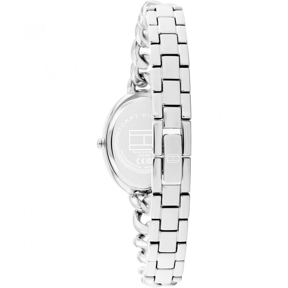Tommy Hilfiger Ladies Demi Pink Oval Dial Stainless Steel Watch