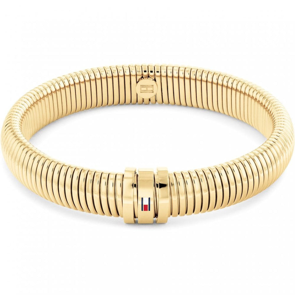 Tommy Hilfiger Ladies Gold Plated Chunky Stretch Bracelet
