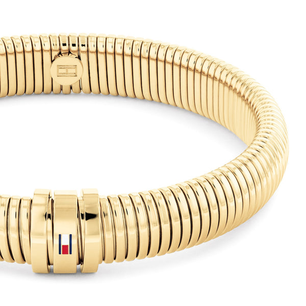 Tommy Hilfiger Ladies Gold Plated Chunky Stretch Bracelet