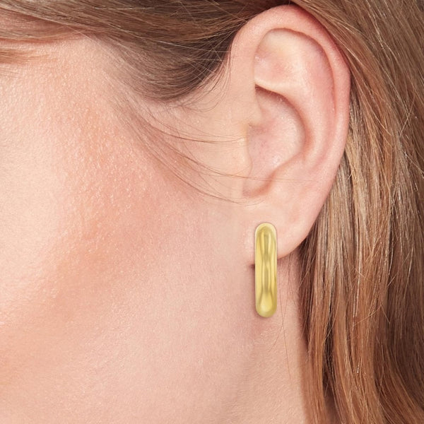 Tommy Hilfiger Ladies Gold Plated Hoop Earrings