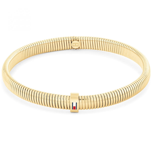 Tommy Hilfiger Ladies Gold Plated Slim Stretch Bracelet