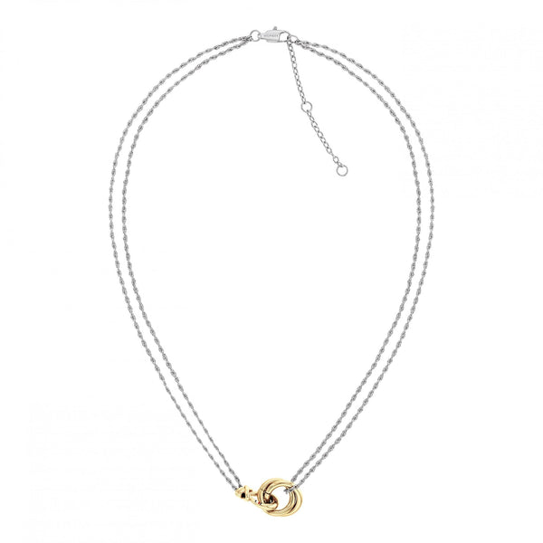 Tommy Hilfiger Ladies Gold Toned Double Chain Knot Necklace
