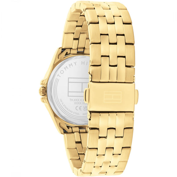Tommy Hilfiger Ladies Green Dial 30mm Gold Plated Bracelet Watch