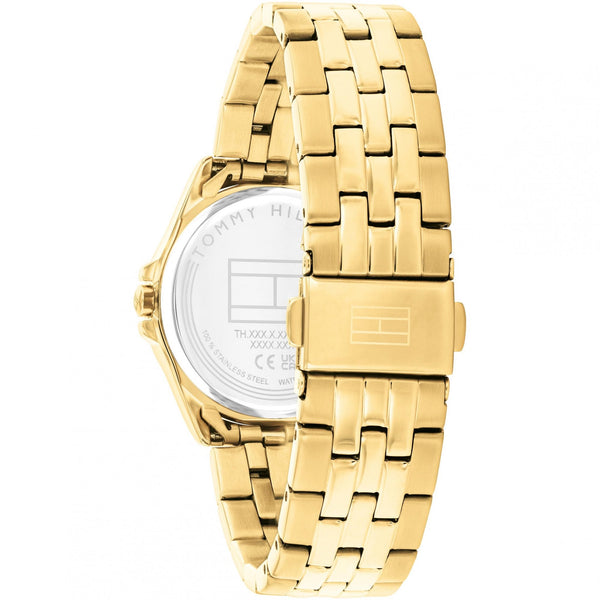 Tommy Hilfiger Ladies Jade Green Dial Gold Toned Bracelet Watch
