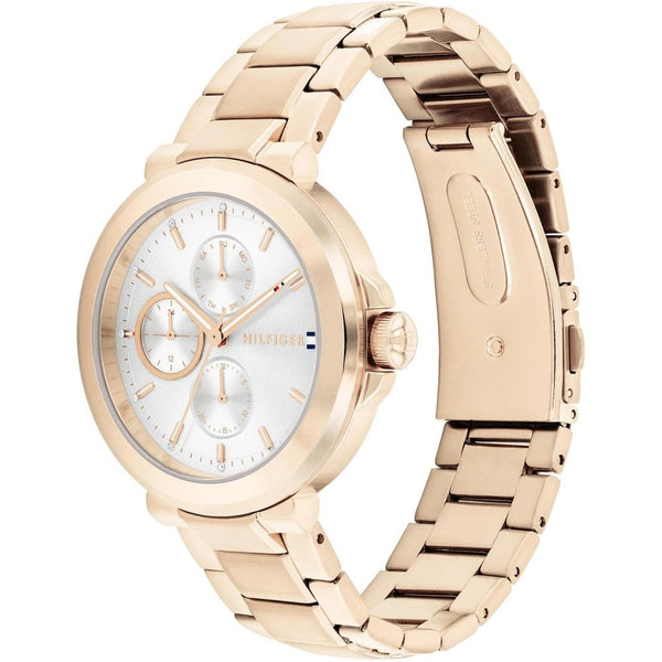 Tommy Hilfiger Ladies Lori 38mm White Dial Rose Plated  Watch