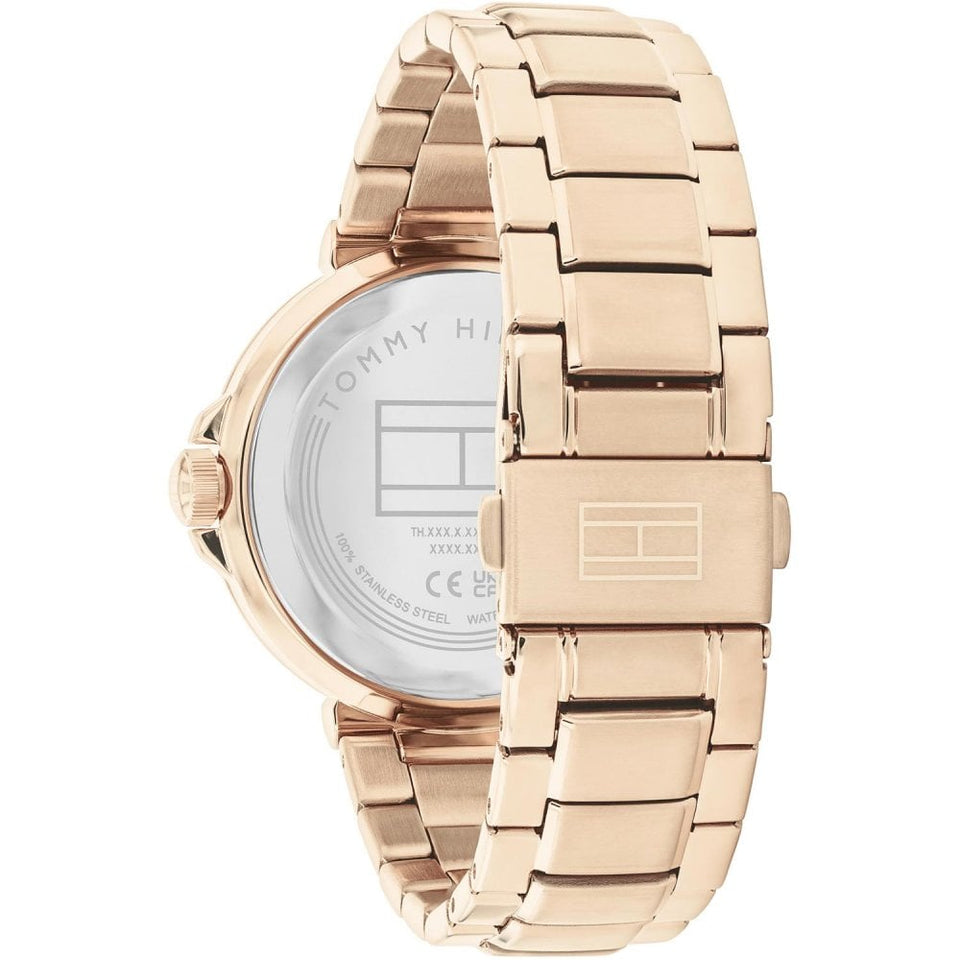 Tommy Hilfiger Ladies Lori 38mm White Dial Rose Plated  Watch