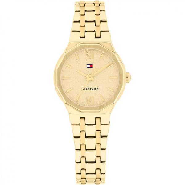 Tommy Hilfiger Ladies Mackenzie Gold Tone Octagonal Dial Watch