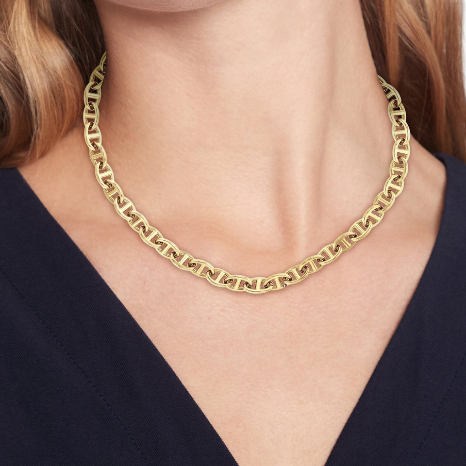 Tommy Hilfiger Ladies Marina Gold Tone Link Necklace