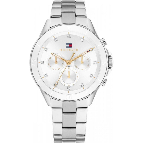 Tommy Hilfiger Ladies Mellie 40mm White Dial Bracelet Watch