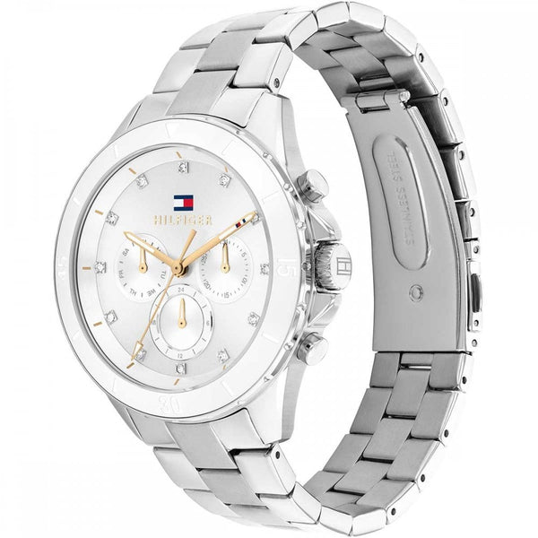 Tommy Hilfiger Ladies Mellie 40mm White Dial Bracelet Watch