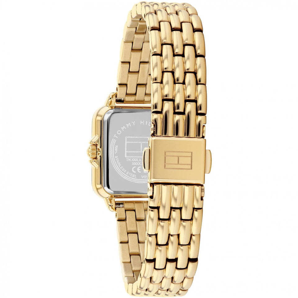 Tommy Hilfiger Ladies Mia Green Dial Gold Toned Bracelet Watch