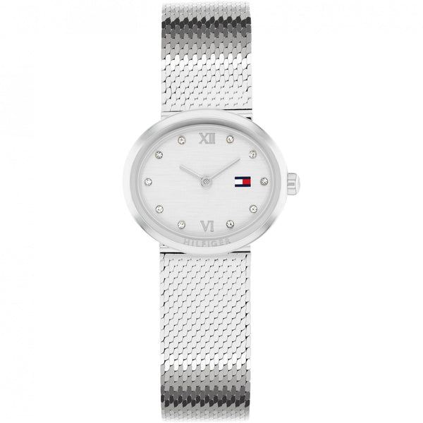 Tommy Hilfiger Ladies Moira Stone Set Mesh Bracelet Watch