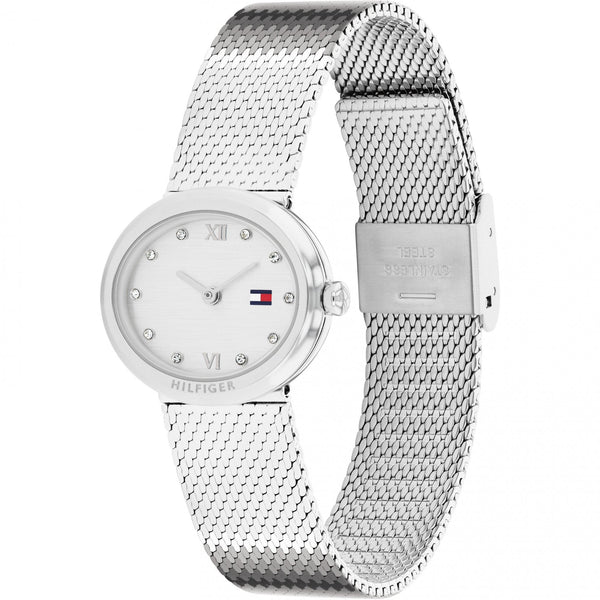 Tommy Hilfiger Ladies Moira Stone Set Mesh Bracelet Watch