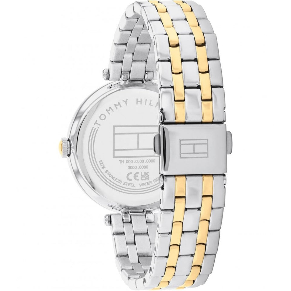 Tommy Hilfiger Ladies Natalie 34mm Stone Set Dial Two Tone Watch