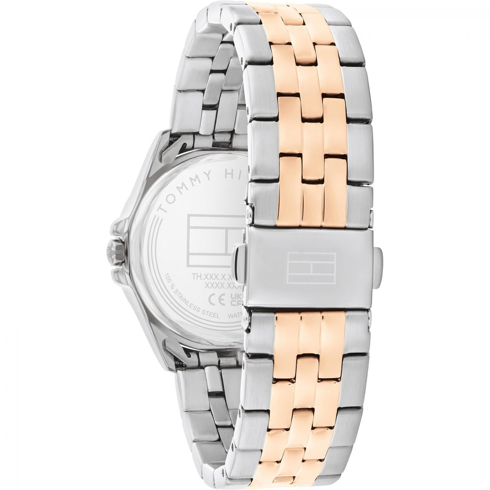 Tommy Hilfiger Ladies Rose Gold Dial 30mm Two Tone Watch