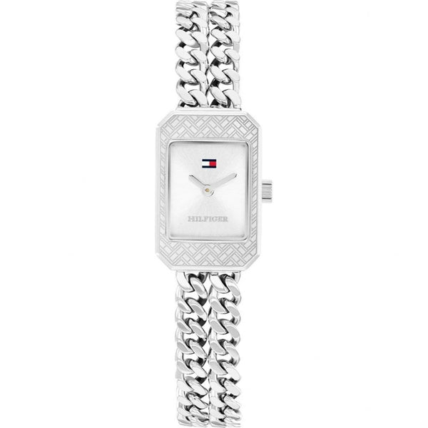 Tommy Hilfiger Ladies Sarah Rectangular Double Chain Bracelet Watch