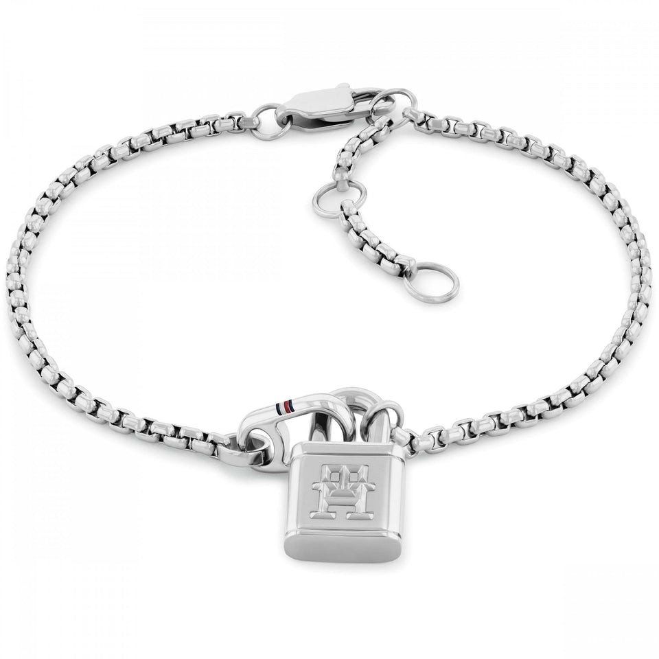 Tommy Hilfiger Ladies Stainless Steel Padlock Bracelet