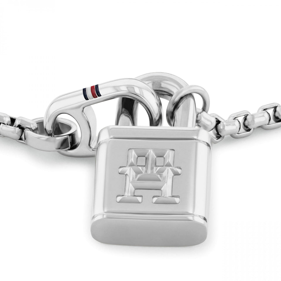 Tommy Hilfiger Ladies Stainless Steel Padlock Bracelet