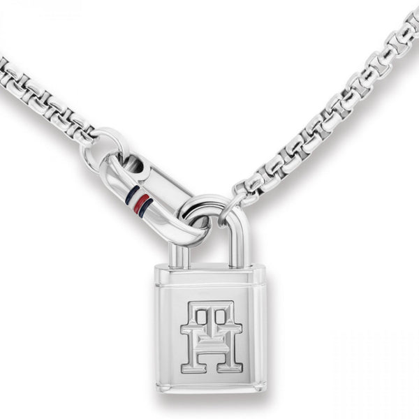 Tommy Hilfiger Ladies Stainless Steel Padlock Necklace
