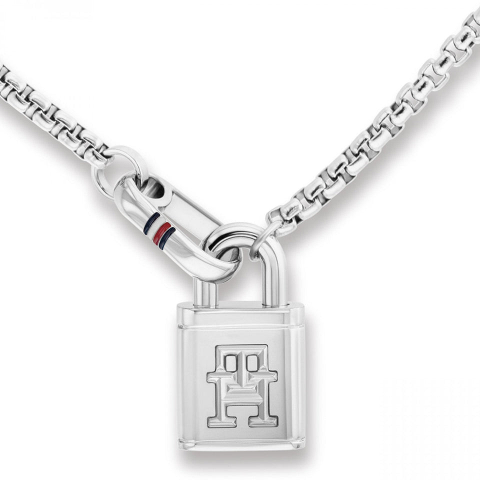 Tommy Hilfiger Ladies Stainless Steel Padlock Necklace