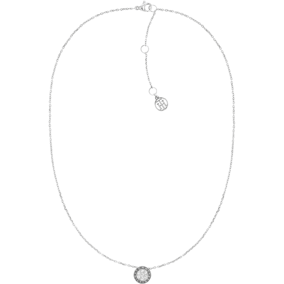Tommy Hilfiger Ladies Stainless Steel Stone Set Circle Necklace