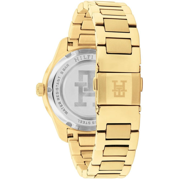 Tommy Hilfiger Ladies TH87 36mm White Dial Gold Plated Watch