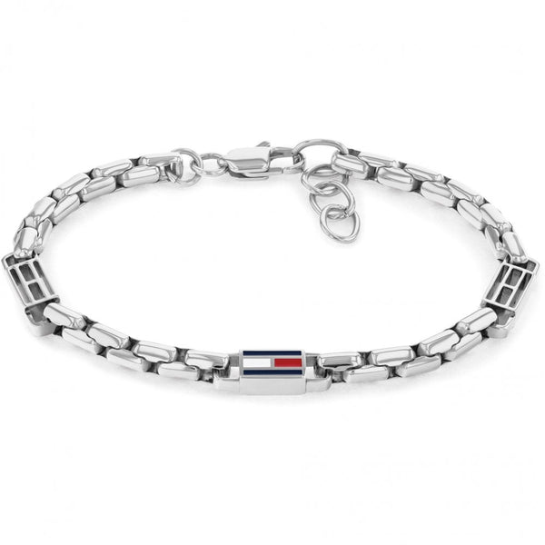 Tommy Hilfiger Men's 3D Flag Stainless Steel Chain Bracelet