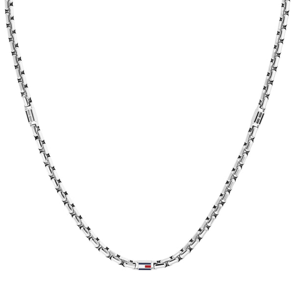 Tommy Hilfiger Men's 3D Flag Stainless Steel Chain Necklace