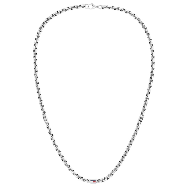 Tommy Hilfiger Men's 3D Flag Stainless Steel Chain Necklace
