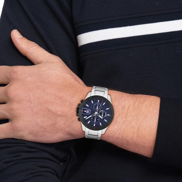 Tommy Hilfiger Men's 43mm Blue Dial Bracelet Watch
