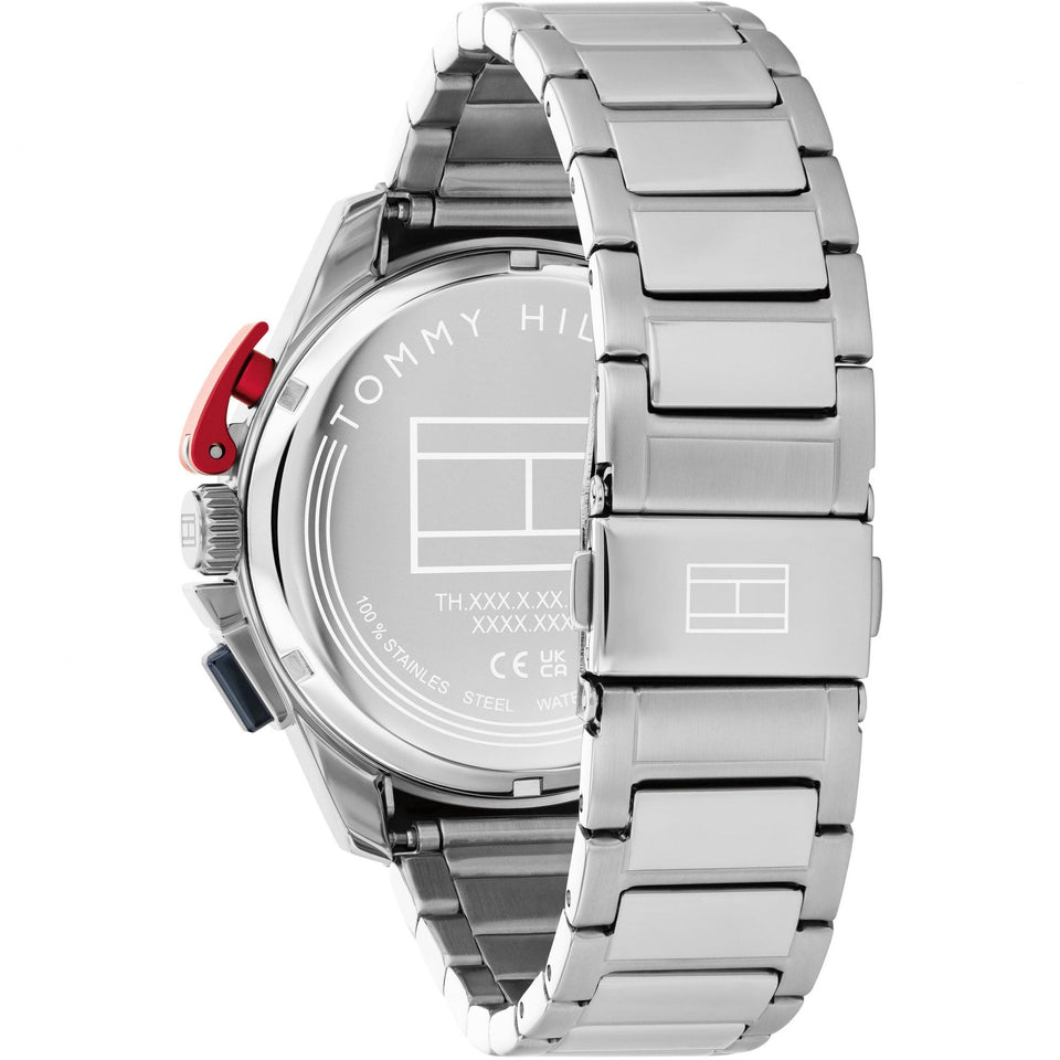 Tommy Hilfiger Men's Bank Blue Dial Stainless Steel Bracelet Watch