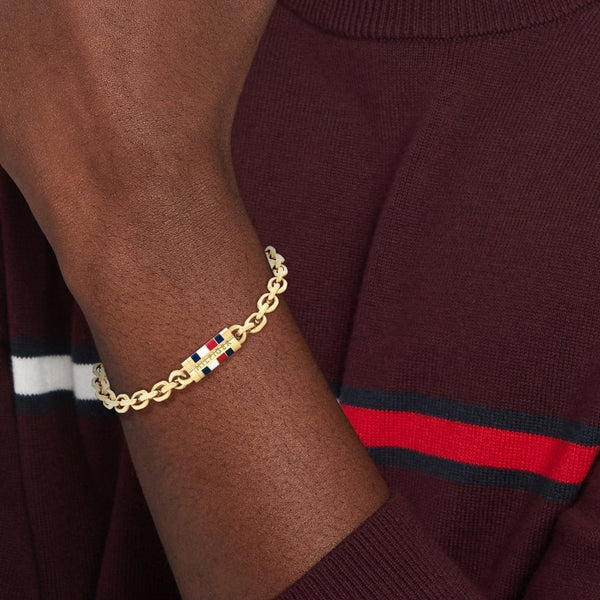 Tommy Hilfiger Men's Bruce Gold Plated Chain Bracelet
