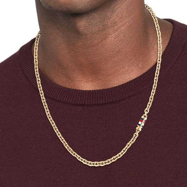 Tommy Hilfiger Men's Bruce Gold Toned Chain Necklace