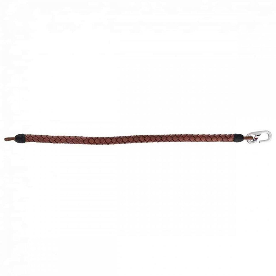 Tommy Hilfiger Men's Casual Brown Leather Hook Clasp Bracelet