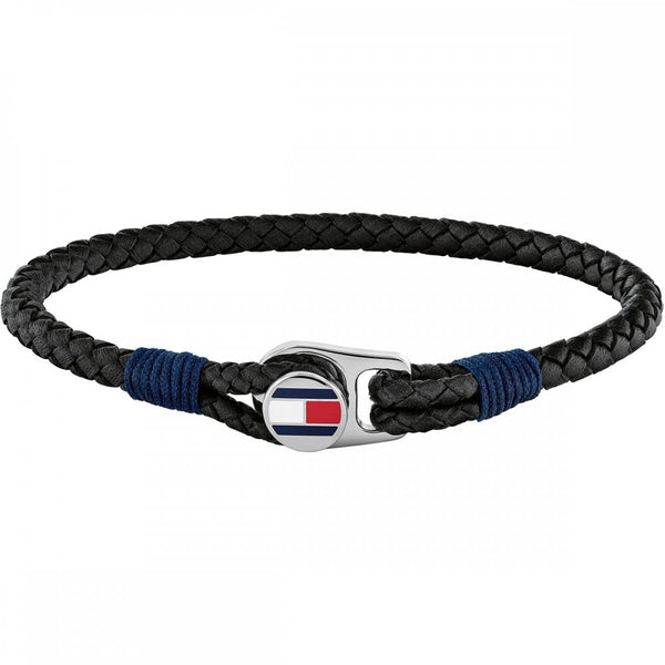 Tommy Hilfiger Men's Chase 44mm Blue Dial Watch & Leather Bracelet Gift Set