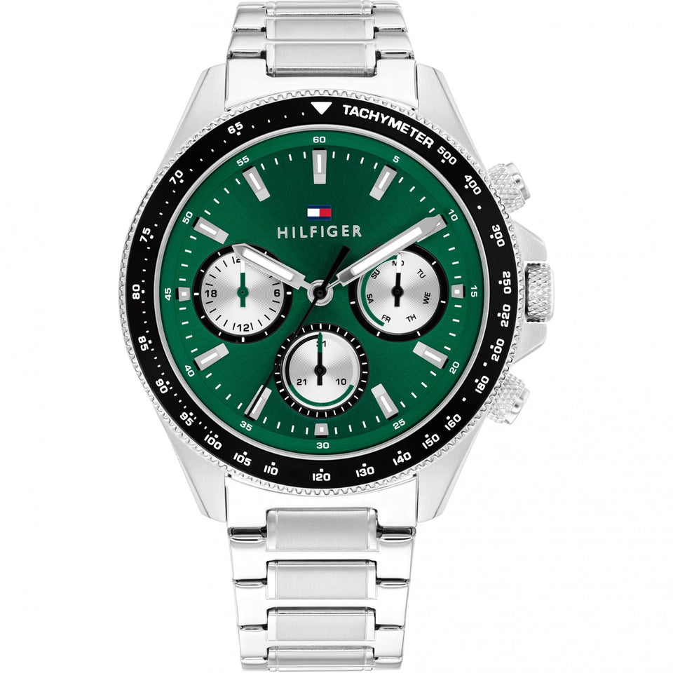 Tommy Hilfiger Men's Clark 44mm Green Dial Bracelet Watch