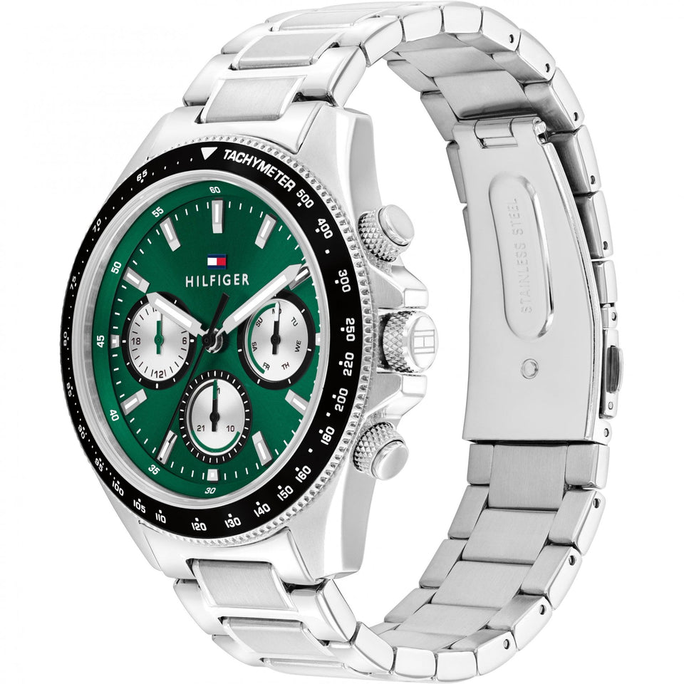 Tommy Hilfiger Men's Clark 44mm Green Dial Bracelet Watch