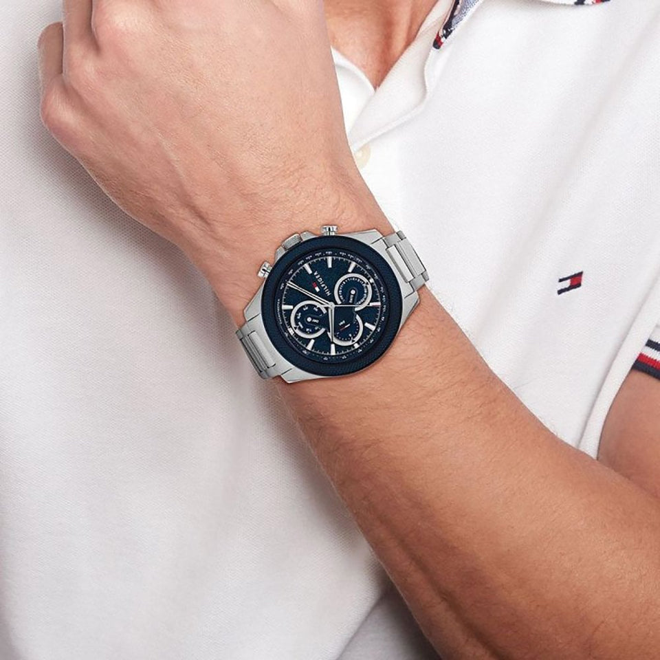 Tommy Hilfiger Men's Clark 46mm Blue Dial Bracelet Watch
