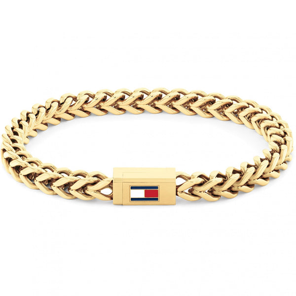 Tommy Hilfiger Men's Gold Plated Braided Chain Bracelet