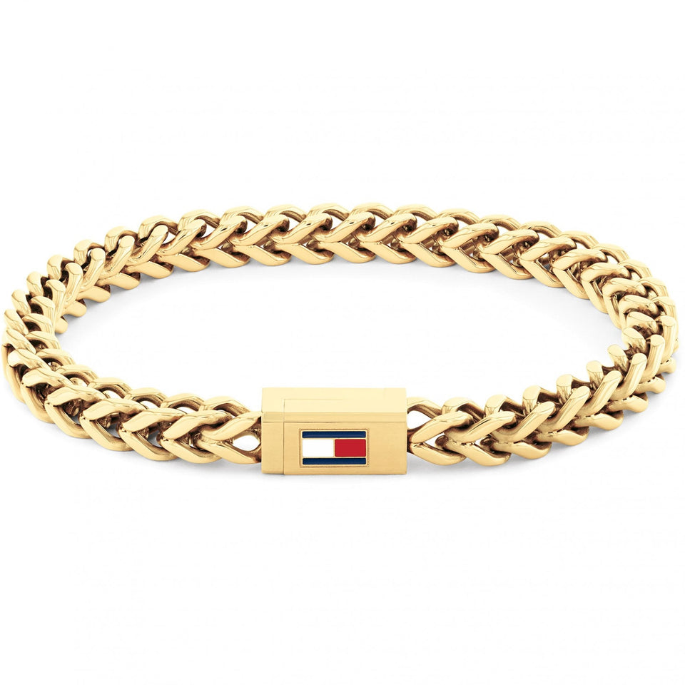 Tommy Hilfiger Men's Gold Plated Braided Chain Bracelet