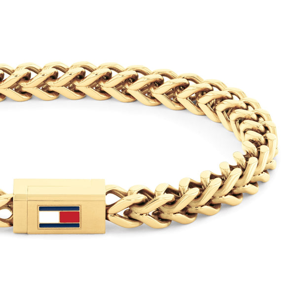 Tommy Hilfiger Men's Gold Plated Braided Chain Bracelet