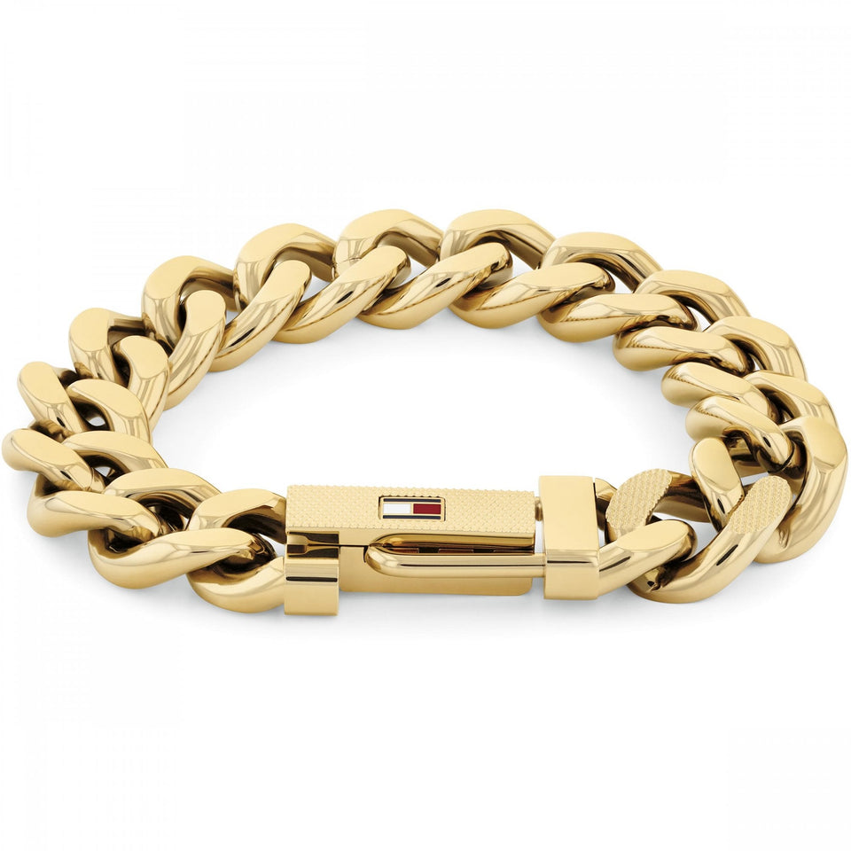 Tommy Hilfiger Men's Gold Plated Curb Link Bracelet
