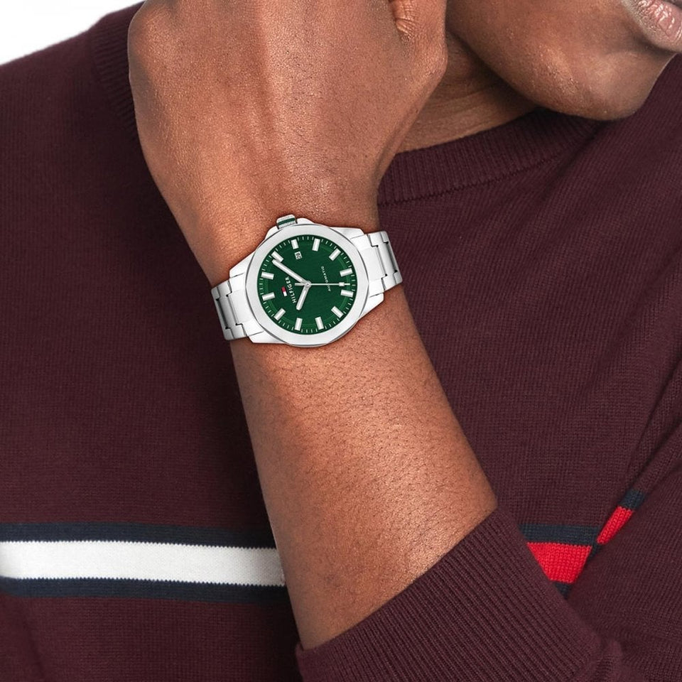 Tommy Hilfiger Men's Green Dial 42mm Automatic Watch