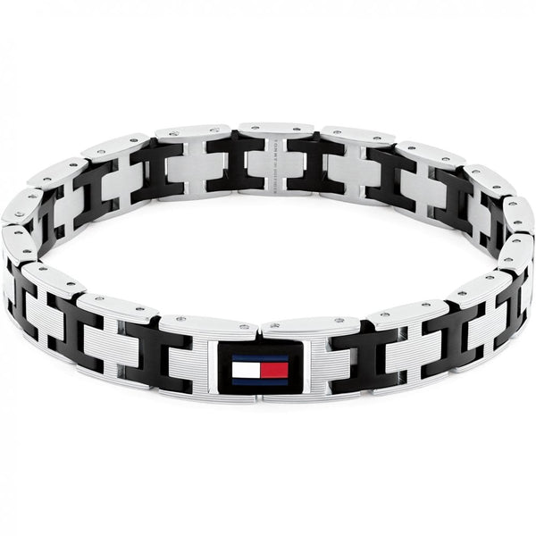 Tommy Hilfiger Men's H-Link Black IP Plated Chain Bracelet