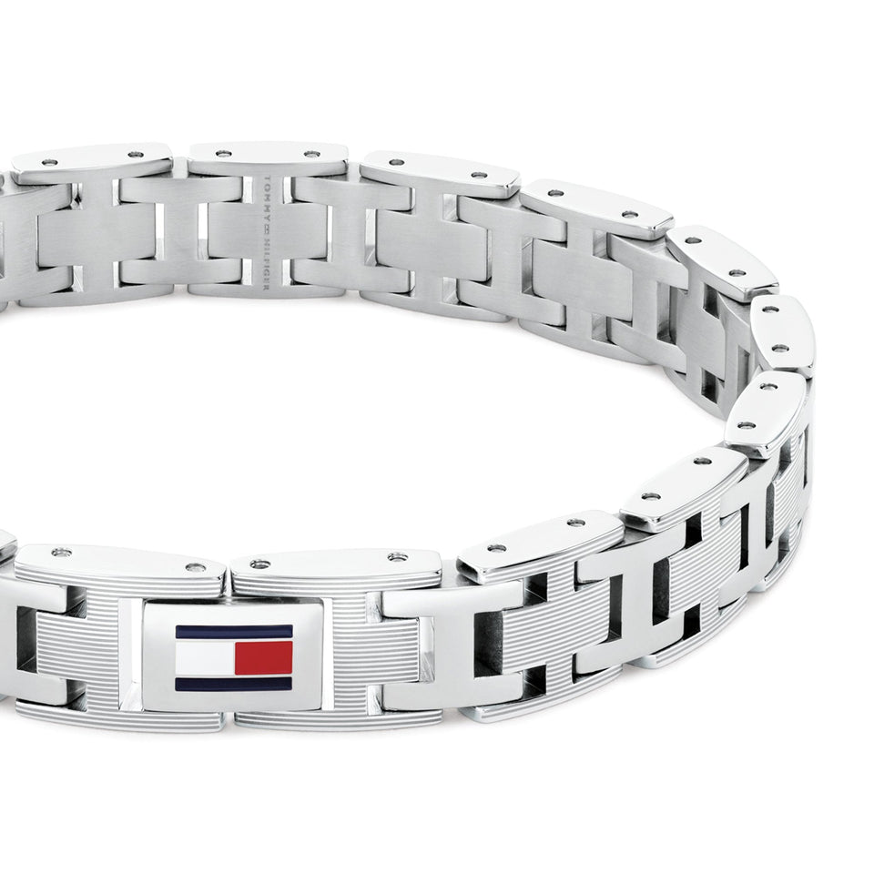 Tommy Hilfiger Men's H-Link Stainless Steel Chain Bracelet
